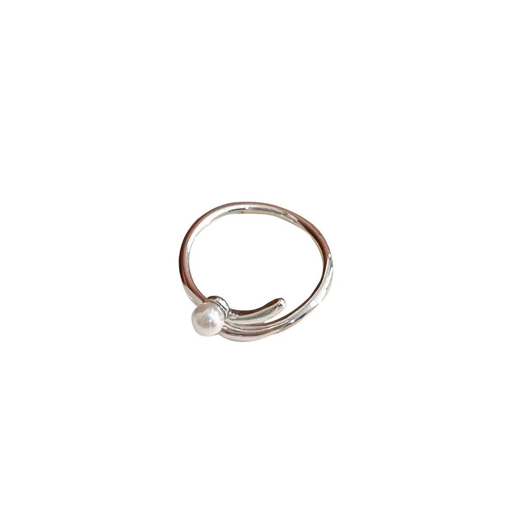 925 Sterling Silver Pearl Ring - Women's Niche Design, Fashionable, Elegant, Light Luxury Jewelry