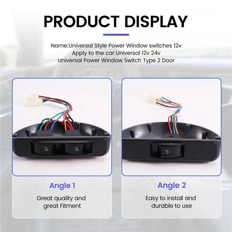 NEW-12V Car Universal Power Window Switch Kit Power Window Glass Lifter Switch