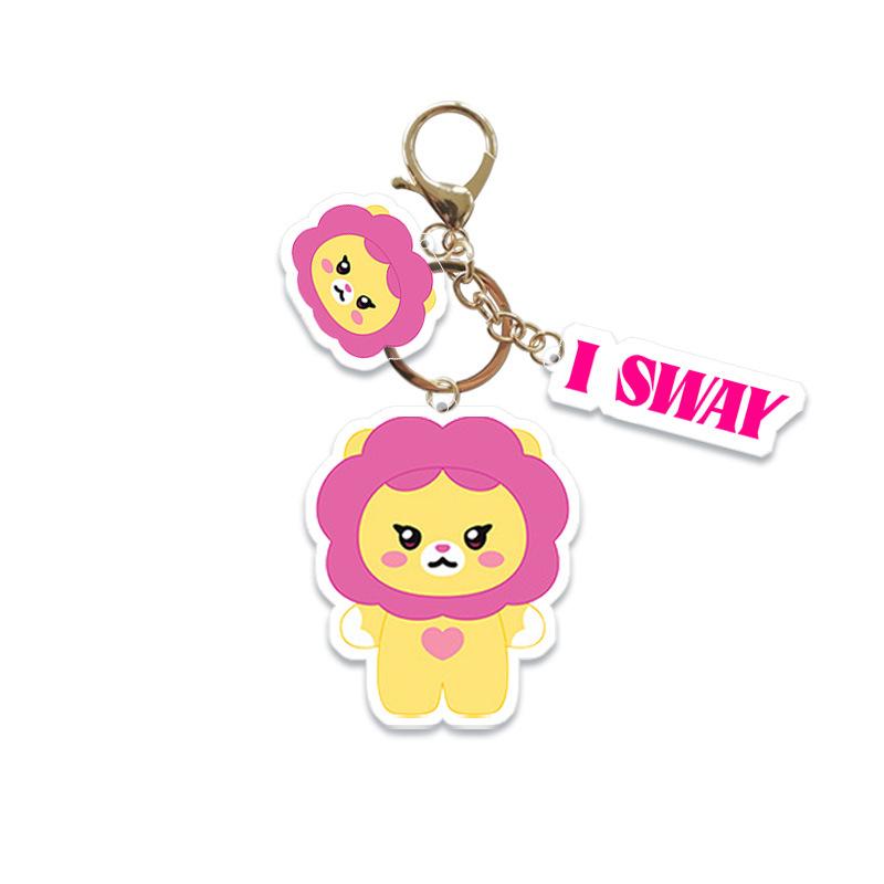 Kpop (G)I-DLE Album I SWAY KLAXON Cartoon Plush Doll Keychian YUQI Soyeon Miyeon Minnie Peripheral Bag Pendant Tabletop Ornament