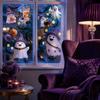 Shop Window Displays 2Pcs Cute Ghost Halloween Static Stickers, PVC Waterproof Cartoon Pumpkin Bat And Holiday Party Supplies Star Glass Decals,