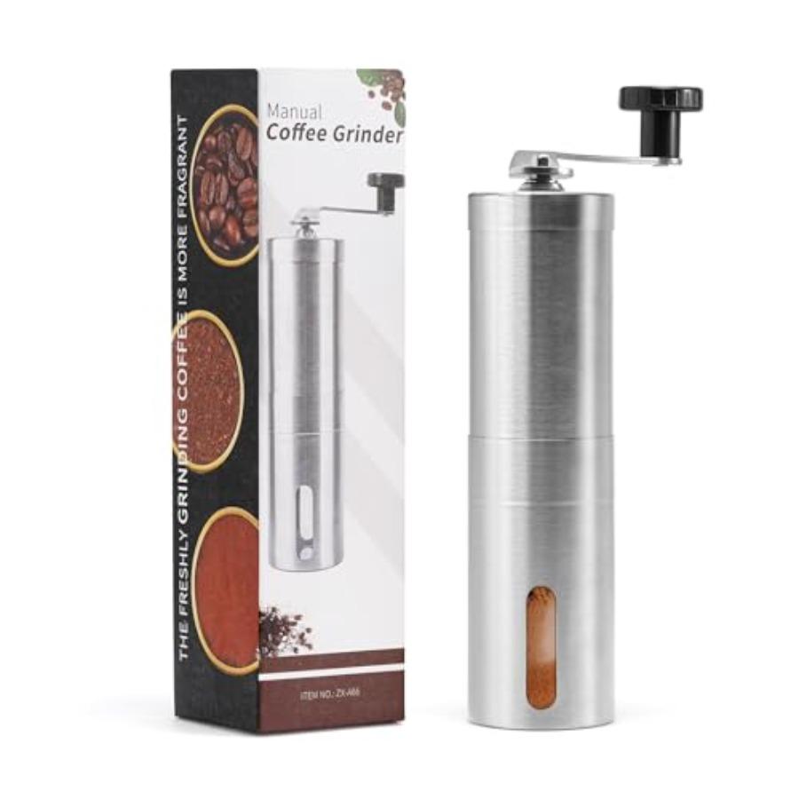 Portable Manual Coffee Grinder with Ceramic Conical Burr for Espresso Drip French Press - Adjustable Coarseness Setting - Hand United States