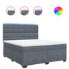 Maison Exclusive - Sommier à lattes de lit et matelas Gris foncé 180x200cm Velours
