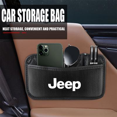 Borsa Portaoggetti Appiccicosa da Appendere sul Sedile Posteriore dell'Auto Accessori Interni Auto Per Wrangler Renegade Compass Gladiator Cherokee Libert