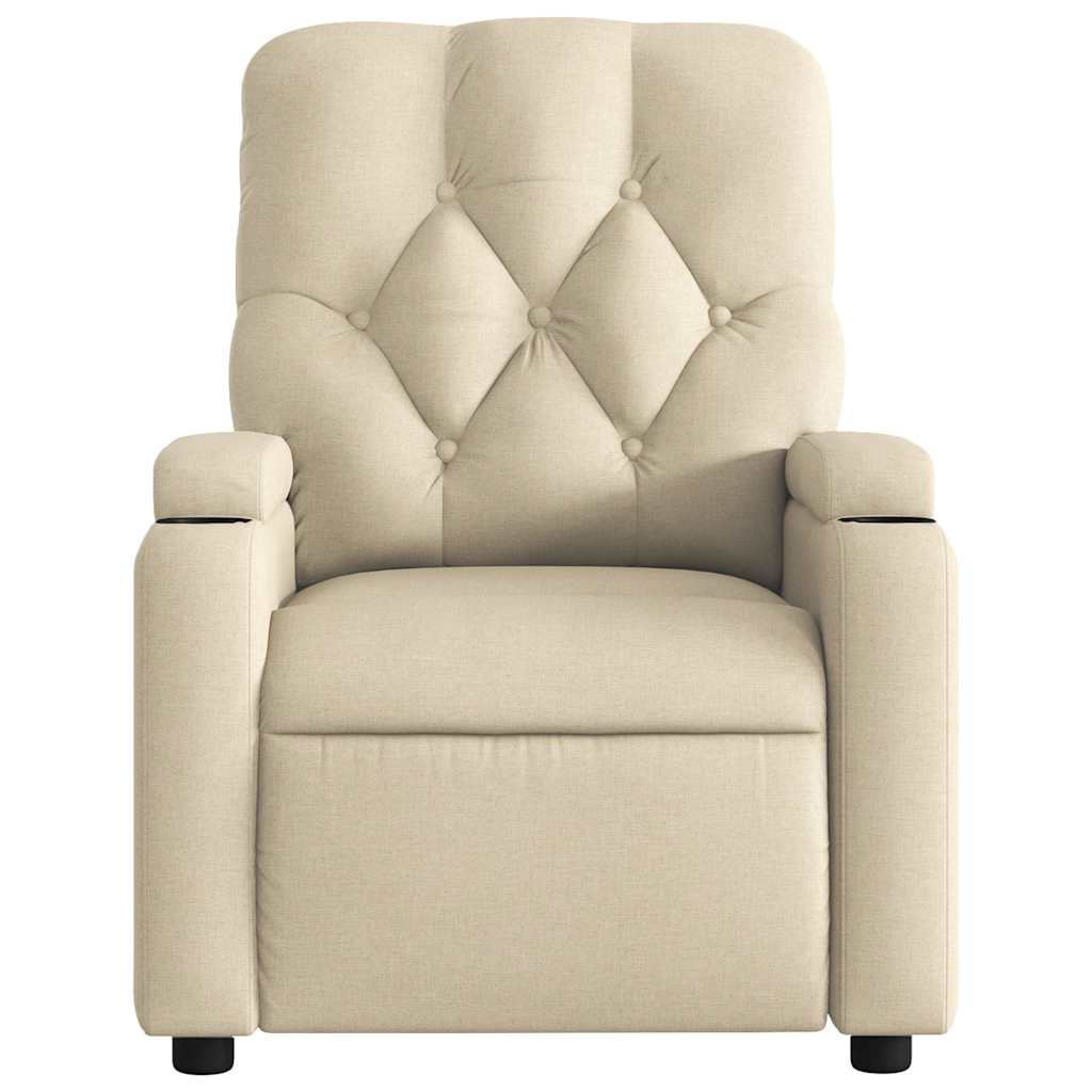 Electric Massage Chair Cream Fabric