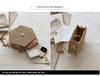 Korean Style Trendy Woven Hexagonal Women's Straw Crossbody Bag with Tassel Chain