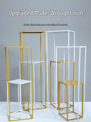 Iron Floral Column Display Stand for Wedding Aisle Decor