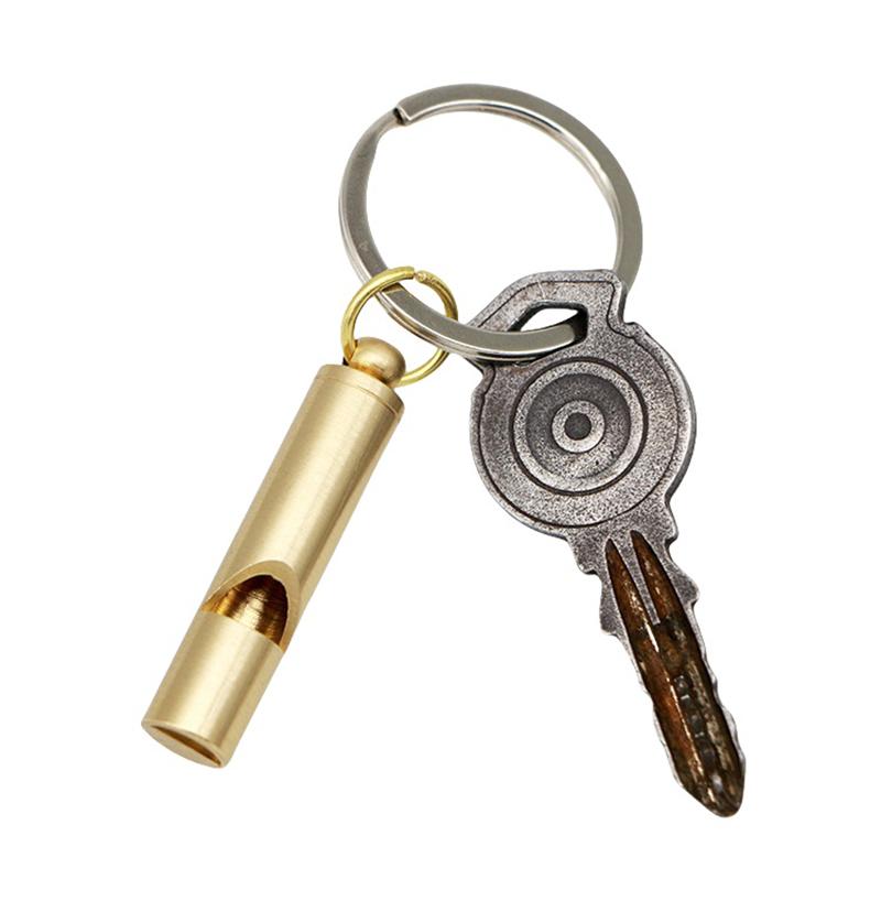 Brass Whistle High Decibel Portable Outdoor Whistle Hiking Camping Life-Saving Whistle Referee Training Whistles Outdoor Gadgets