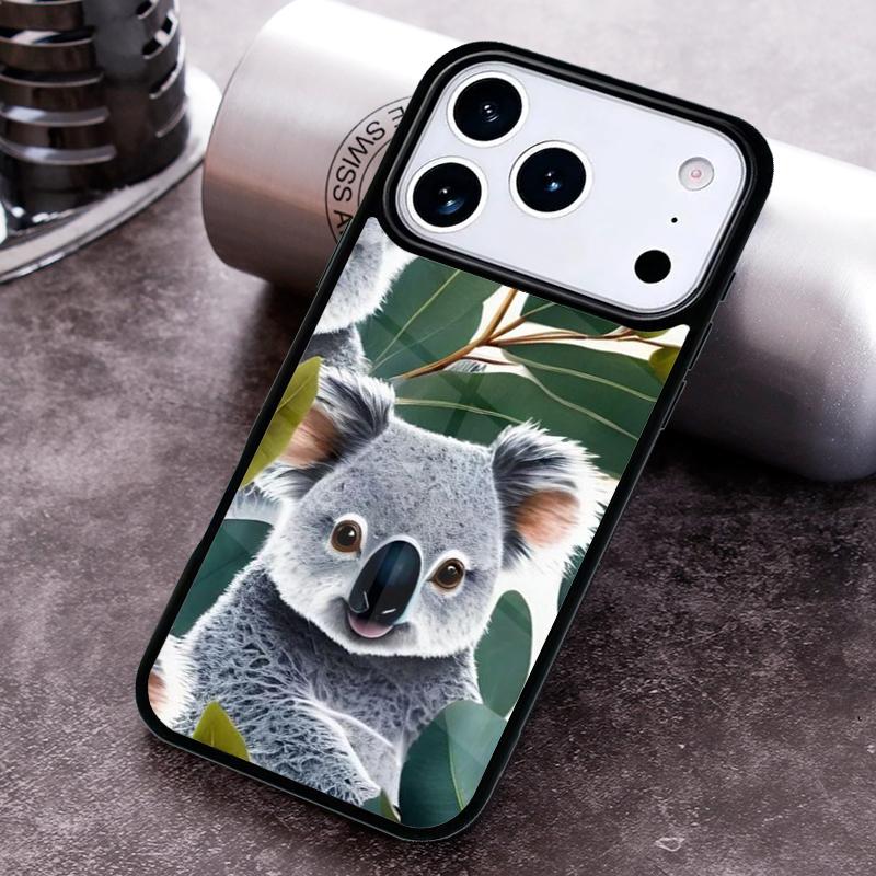 Koala and Eucalyptus Bumper Phone Case for iPhone 17 16 15 Pro Max Air 14 13 12 11 Plus Shockproof Cover