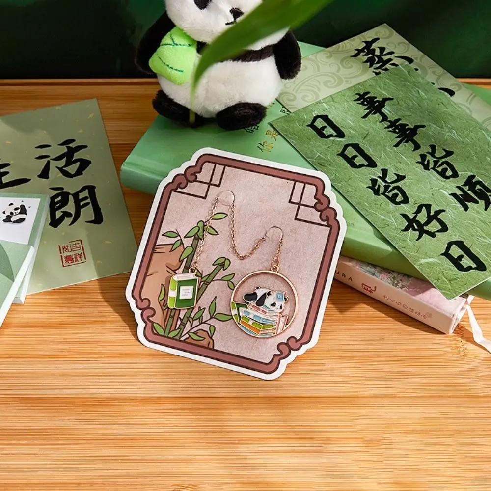 Funny Panda Book Page Clips Metal Bookmarks Cute Pagination Mark Creative Separator Pages Tags Stationery School Office Supplies