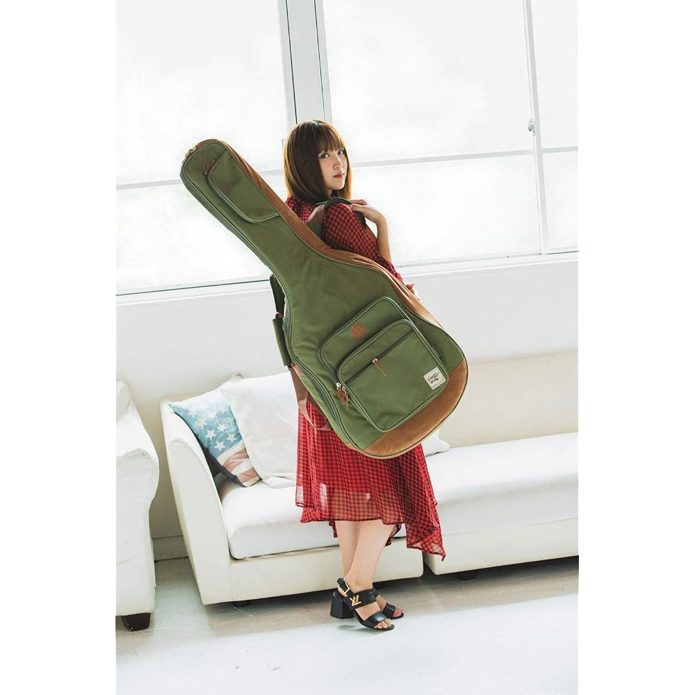 Ibanez IAB541-MGN Moss Green Acoustic Guitar/Electric Guitar Case with Protective Cushion