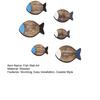 6 Pcs Wooden Fish Wall Decor Nautical Coastal Wood Wall Art Rustic Beach Ocean Fish Lake House Hanging Ornament for Bathroom Bedroom