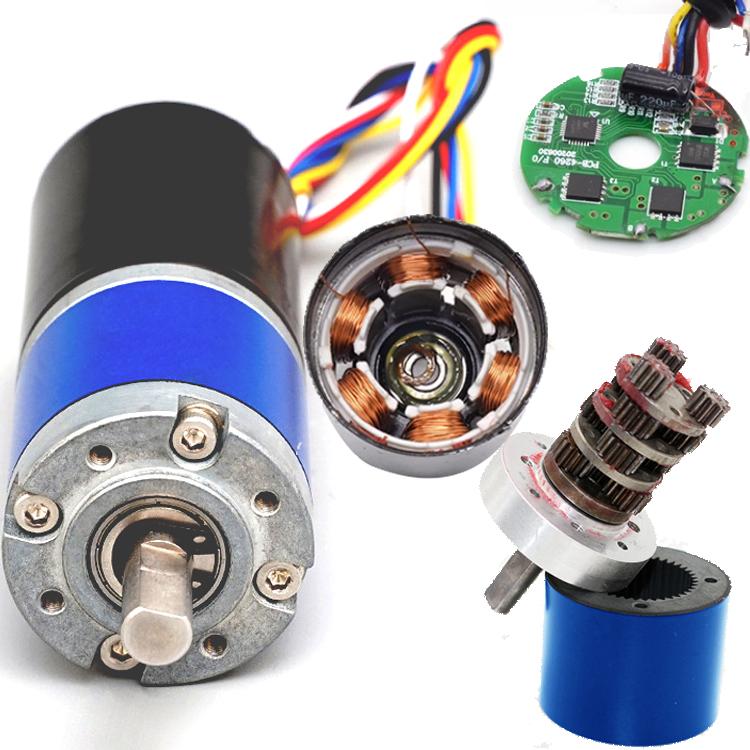 PG42-775 High Torque Planetary Gear Motor 12V 24V DC Brushed Motor 42mm Planetary Gearbox Low RPM Reversible RC Roller Automatic