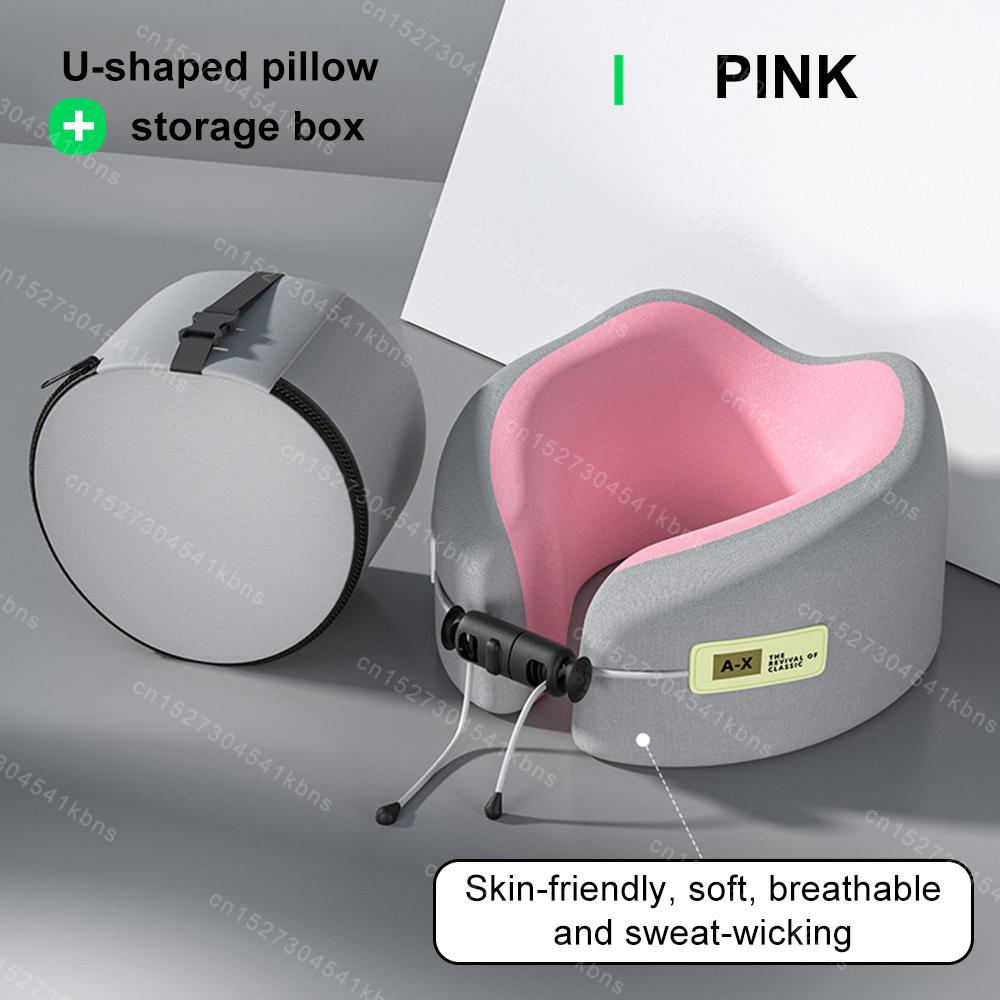 Memory Foam U-Shaped Neck Pillow for Travel Flight Comfort Support Ergonomic Sleep Cushion Headrest Plane Relief