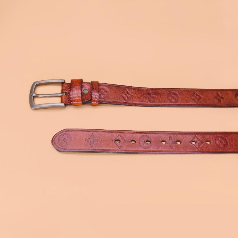 Alloy Buckle Men's Embossed Belt Casual Business Pin Buckle Belt