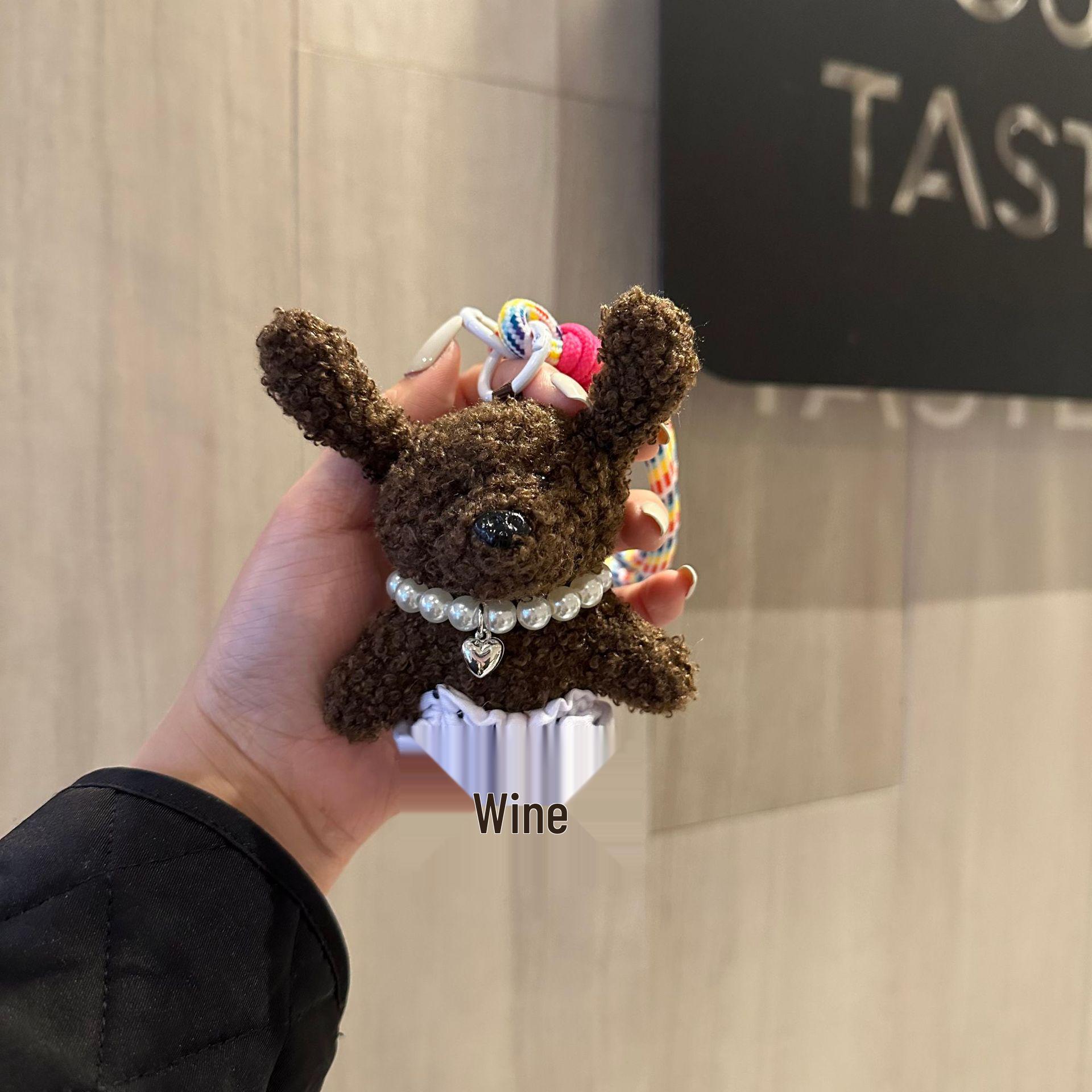 

Корейский кулон в виде кролика Баббл Паппи с длинными ушами - Милый мультяшный аксессуар для свитера и украшение для автомобиля