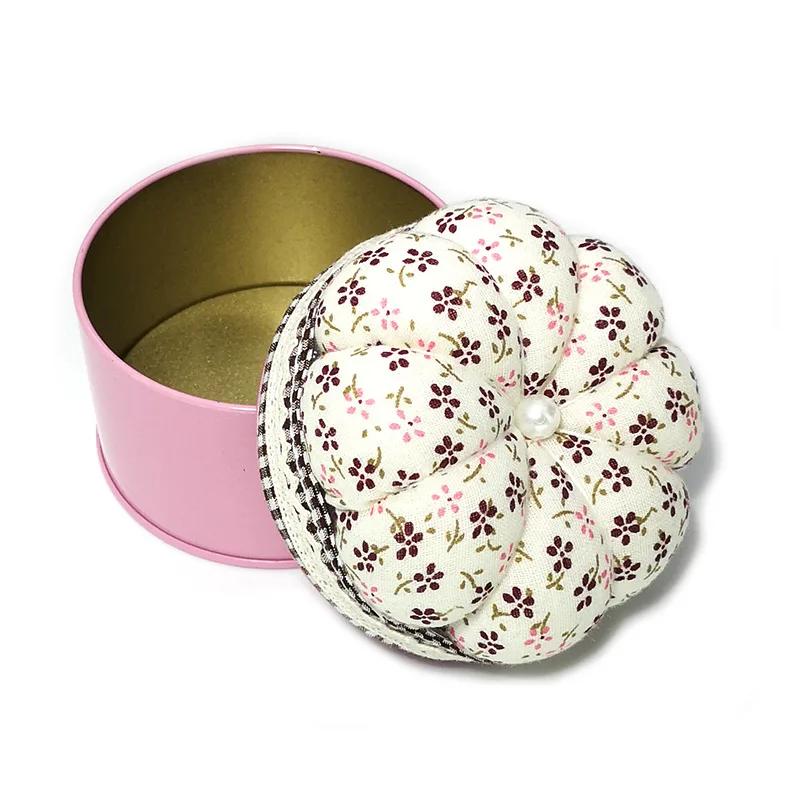 Pumpkin Shap Sewing Pin Cushion Needlework Craft Sewing Pin Storage Box Button Storage Handcraft Needle Holder