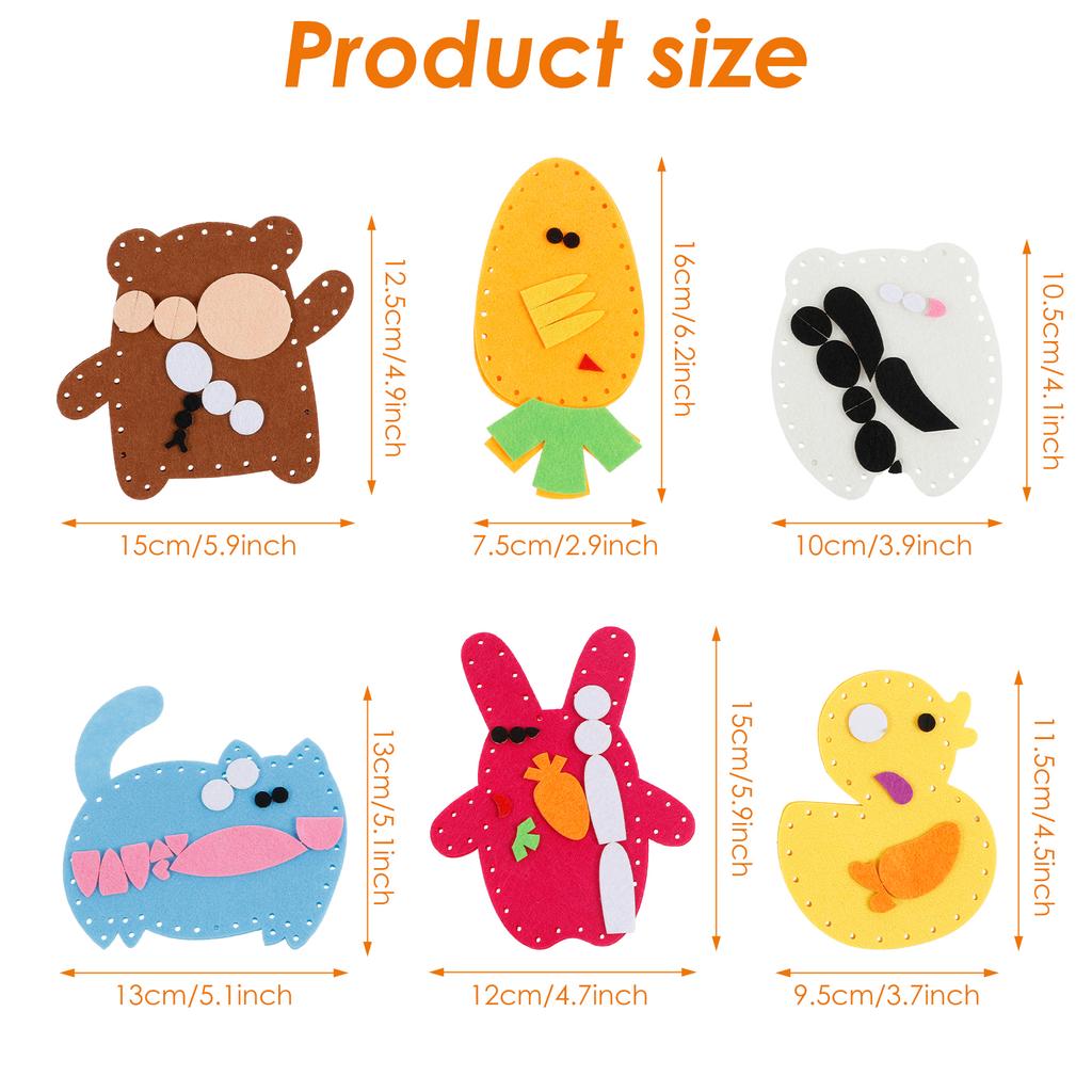 Kids Sewing Kit Fun and Educational Beginner Sewing Kit Creative DIY Felt Craft Kit for Kids Beginners Sewing Set Girl Art Toy