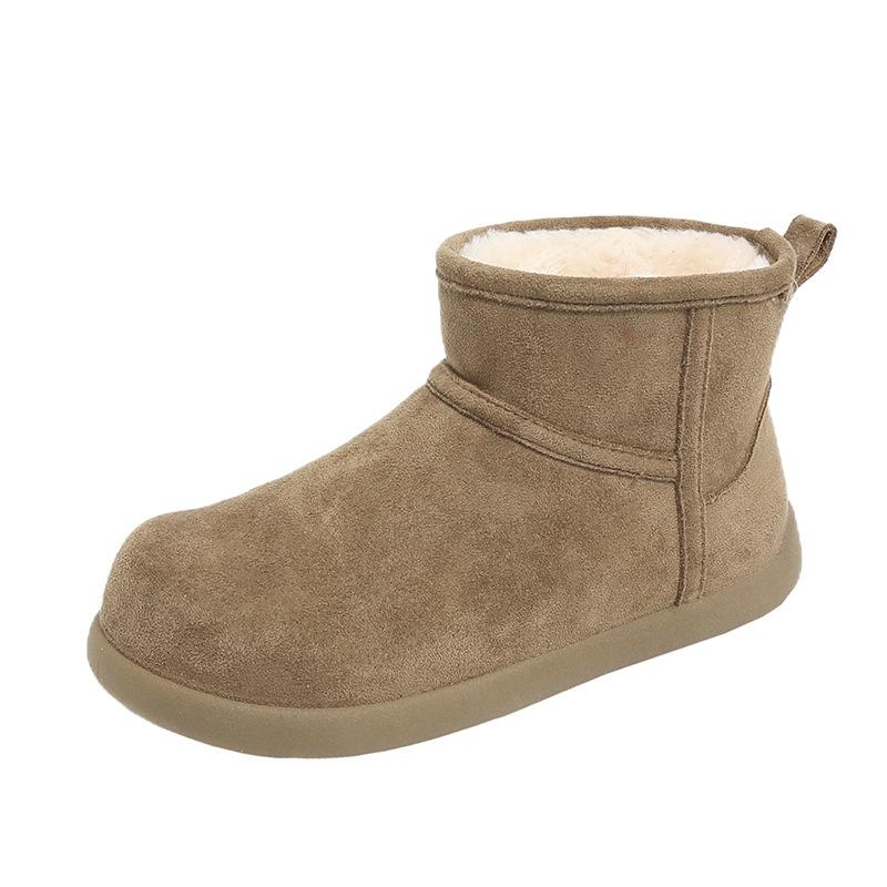 Schneestiefel Baumwollschuhe neue Winter Samt verdickt Lammwolle Plateau Baumwollschuhe Damen kleine kurze Stiefel