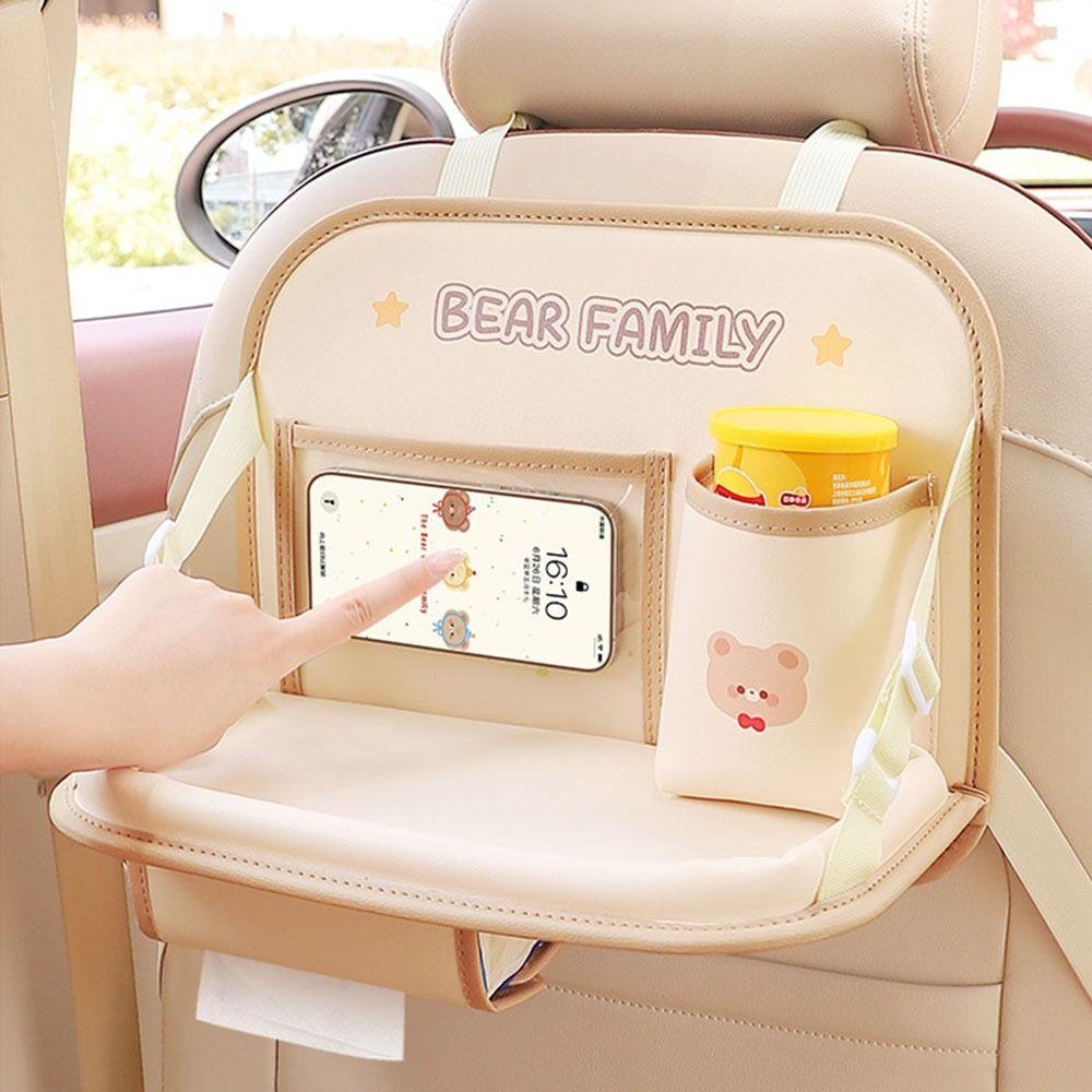 Large Capacity Foldable Car Backseat Table Food Tray Car Work Dining Table Car Organizer