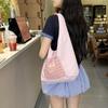 Vest Bag Fresh Color  Shoulder Bag Cloth Messenger Bag All-match Double Sided Plaid Bag  Travel