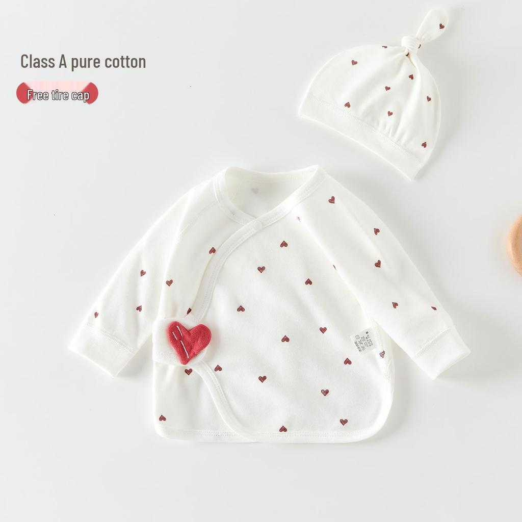 Newborn Half-Back Shirt - Pure Cotton, Class A - 0-3 Months