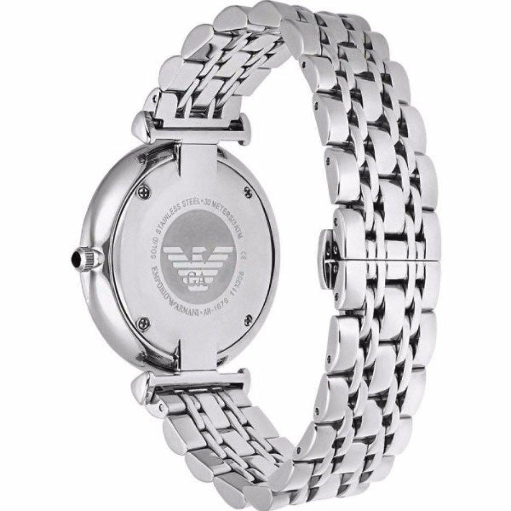 Emporio Armani AR1676 Herrenuhr mit schwarzem Zifferblatt