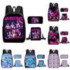 Kpop Demon Hunters School Backpack Set With Oxford Fabric And Air Cushion Straps For Students