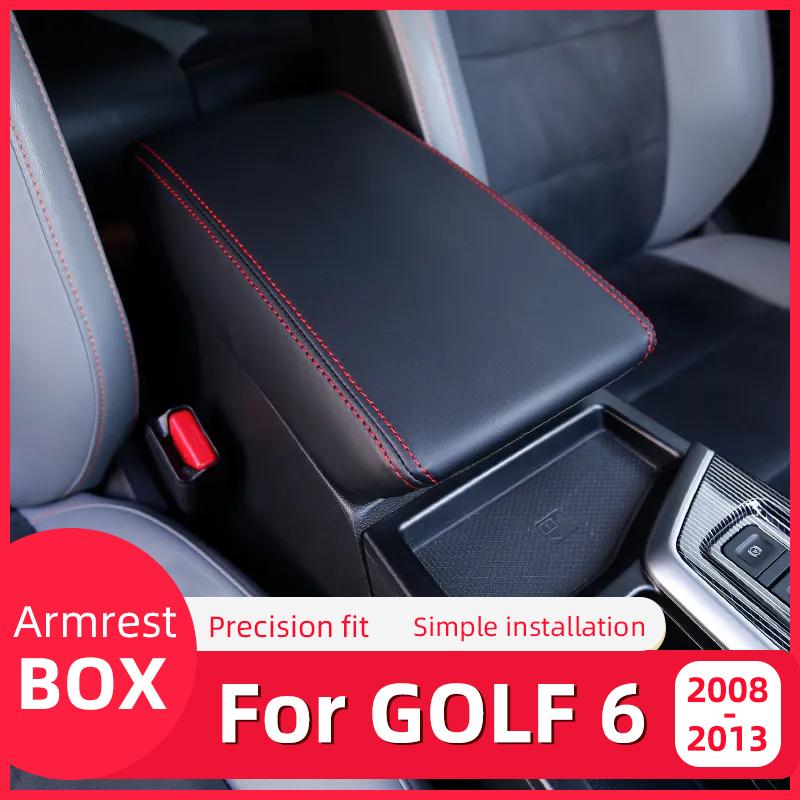For VW Golf 6 Accessories Volkswagen GTI MK6 2008-2010 2011 2012 2013 Central Control Armrest Box Protective Cover Inner Trim