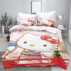 Hello Kitty  Comforter Sets Bedding Set Duvet Cover King Size Queen Twin 3D Children'S Bedding Set 3-Piece 1 Quilt Cover