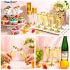 50pcs 5OZ Disposable Wine Cup Party  Plastic Champagne Flutes Cocktail Strawberry Toasting Glass for Wedding Bar Party Camping
