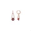 Earrings - LUXENTER - Gorsu - 18-carat Rose Gold - Amethyst Cubic Zirconia - Metal Alloy