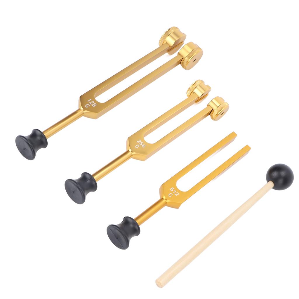Aluminum Alloy Tuning Fork Set 128 256 512Hz Portable Tuning Fork Healing Instrument for Home Clinical