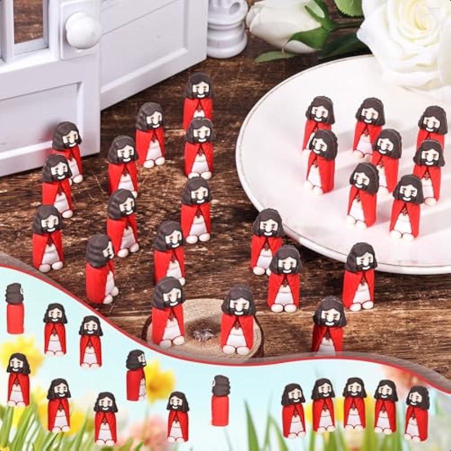 

25pcs Little Jesus Figures Mini Jesus Toys Cute Small Jesus Doll to Hide and Seek for Religious Party Favor Easter Sunday Schoo United States