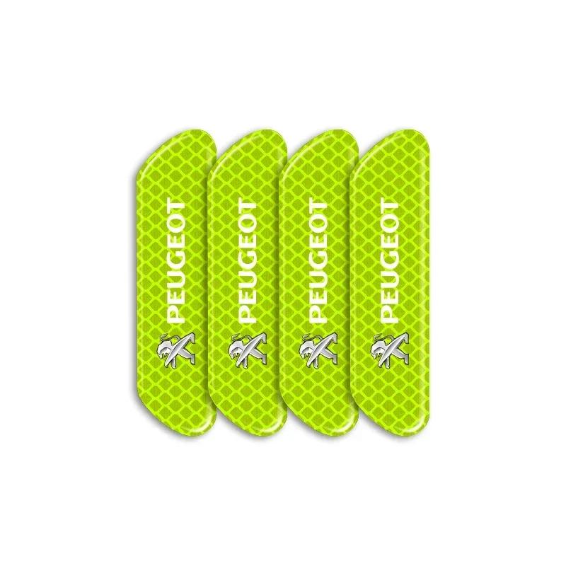 

4PCS/set Car Reflective Strips Warning Stickers Car Styling For Peugeot 206 308 307 208 207 3008 2008 508 407 301 406 408 607 зелёный