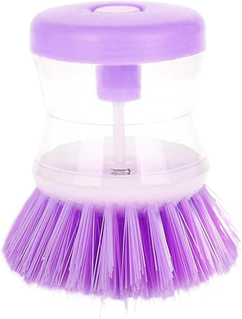 

Кухонная щетка для мытья посуды и кастрюль с дозатором мыла - Инструмент для чистки кухонной утвари для домашней кухни фиолетовый