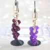 Crystal Grape Charm Keychain Sweet Cool Simulated Fruit Keyring Pendant Bag Hanging Ornament Women Backpack Decorations