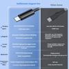 Magnetic Data Cable Braid USB C Cable Retractable Fast Charging Cable for IPhone Laptop Car Charger Travel