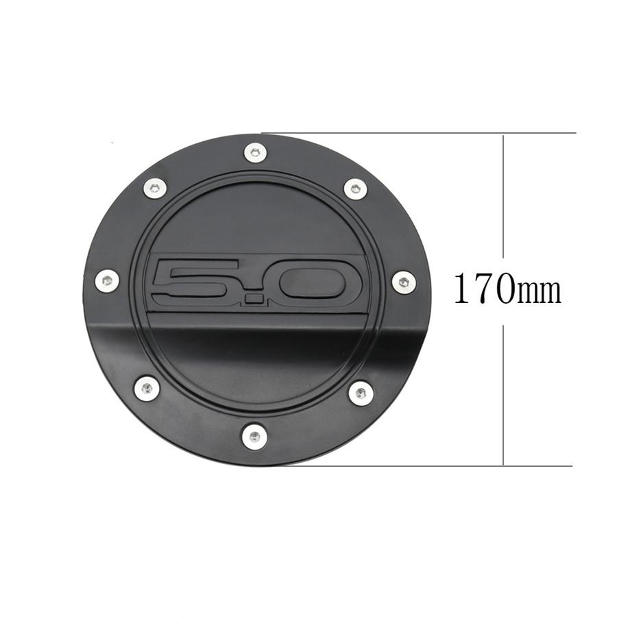 Black Car Exterior Gas Cap Fuel Filler Door Cover For Ford Mustang GT 2015-2018