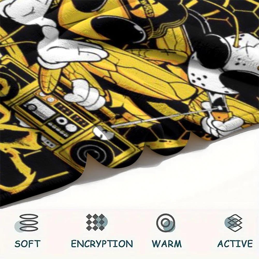 1 Stück WU TANG Aufdruck Flanelldecke, Hohe Qualität, Bequem für Alle Jahreszeiten, Heimdekoration, Wärme und Komfort, Perfekt für Weihnachtsgeschenke102