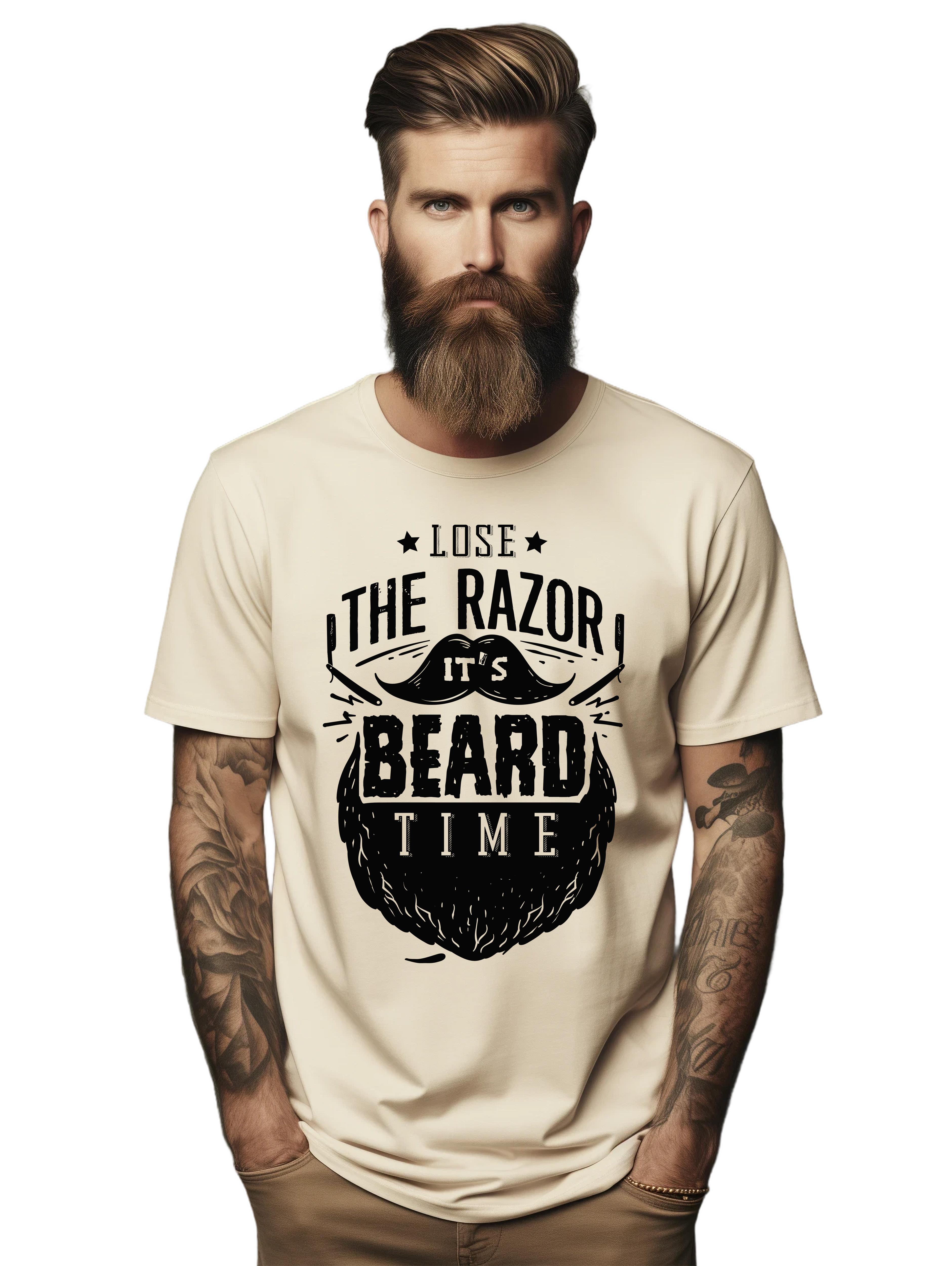 

PrintBar Lose the Razer t-shirt - Funny and Bearded! Funny t-shirt, Unisex Print XL