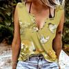 Women Tanks Sexy V Neck Sleeveless Summer Tops Vest 3D Flying Butterfly Print Cool Lightweight Tops