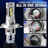 2Pcs 40000LM H4 H7 LED Headlight Bulbs Wireless Turbo H11 LED H8 9005 HB3 9006 HB4 100W Car Fog Light Hi Lo Beam Headlamp Auto Plug&Play Lamp 6000K