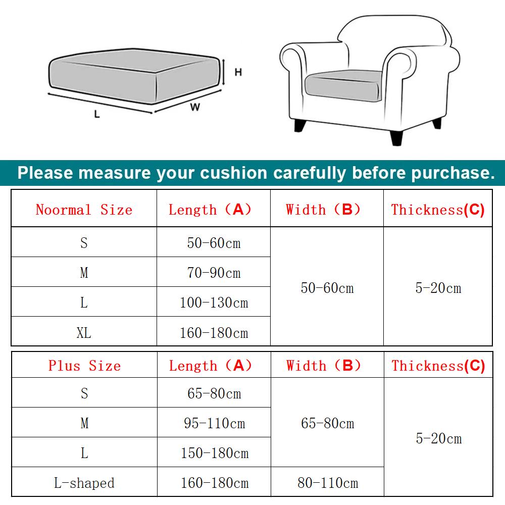 Jacquard Sofa Seat Cushion Cover Elasticity Chair Seat Cover Removable Sofa Slipcover Stretch Furniture Protector 1 /2 /3 /4 Seat