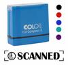 Printtoo Scanned Self Inking Rubber Stamp Pre-Inked Office Stamp- Home Office Business Stationery, Black- 42 x 9