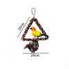 Wooden Bird Toys Small Parrot Chewing Training Toys Cotton Rope Swing Hanging Ring Bell Bird Cage Climbing Ladders Pet Supplies