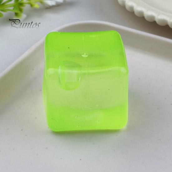 Hand Exercise Ball Anxiety Relief Stress Cube Toy, Clear Frosted Squeeze Toy Snowflake Glitter Ice Sensory for Students Workers Tool
