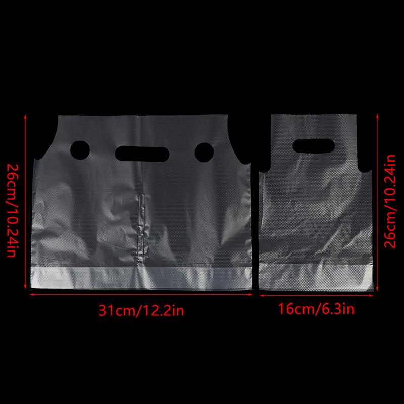 100Pcs Single/Double Cup Milk Tea Packaging Bags Frosted Transparent Disposable Beverage Plastic Bags Coffee Takeout Tote Bag