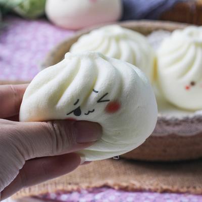Tegneserie Dampet Bolle Klemmeleke Simulert Dumpling Sensorisk Klype Fidget-leke Stresslindring Avslapning Dekompresjonsverktøy