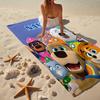 Custom Name Ultra-Soft Beach Towel with Pupstruction Theme,Ideal for Pool - Camping, Diving - Perfect Travel Essential, Vibrant Beach Towel.