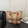 High-End Woven Bag 2026 Spring Summer Fashion Simple Large Capacity Tote Bag Spring Versatile Beach Shopping Bags For Lady